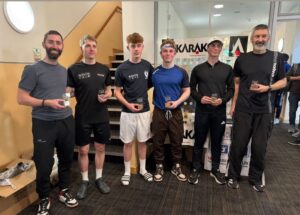 British Championships Mens B Doubles Podium